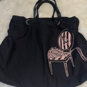 Victoria's Secret Black Tote with Logo Detail